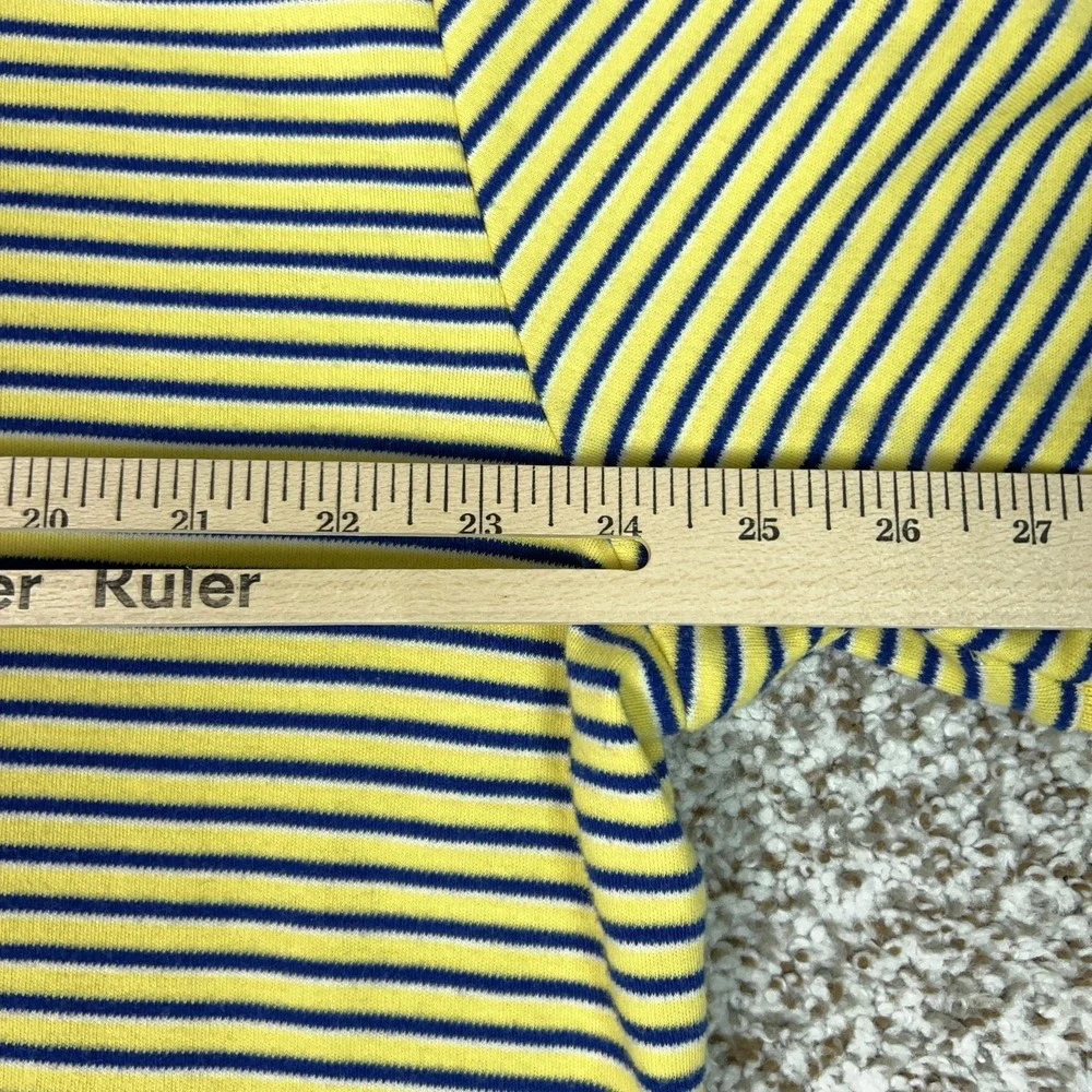 Polo Ralph Lauren Polo Shirt Men XL Yellow Stripe Cotton Pony Logo Casual Preppy